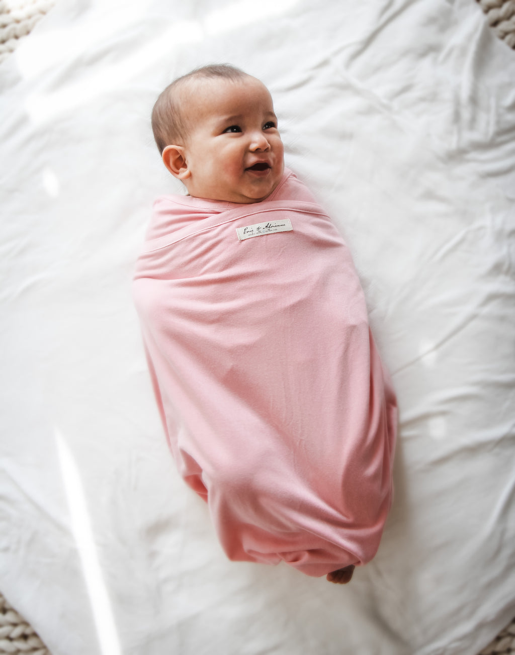 Organic Cotton Bamboo Baby Swaddle Blanket, Made in the USA