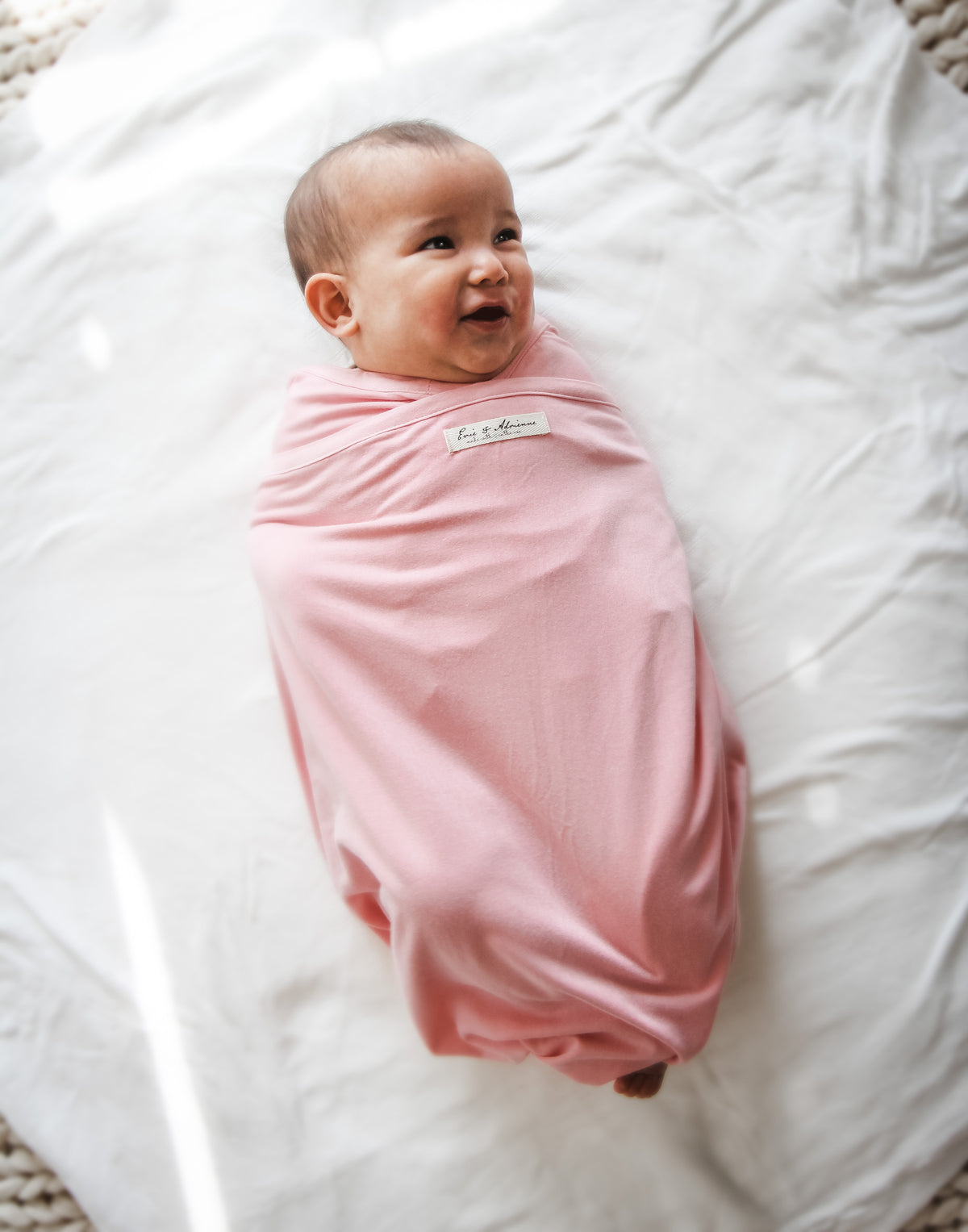 Organic Cotton Bamboo Baby Swaddle Blanket, Made in the USA